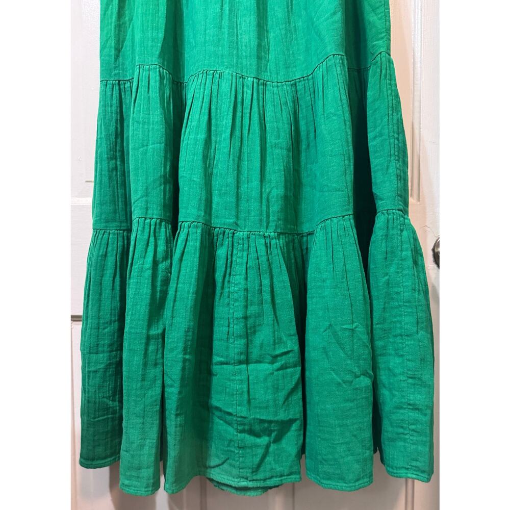 ME+EM Emerald Green Maxi Dress with V-Neck and Cutout Waist - Picture 6 of 16